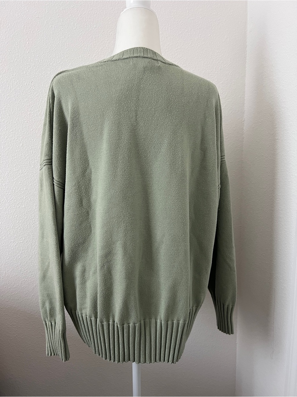 Banana Republic Sage Green Oversized Knit Sweater XXL - Picture 4 of 8